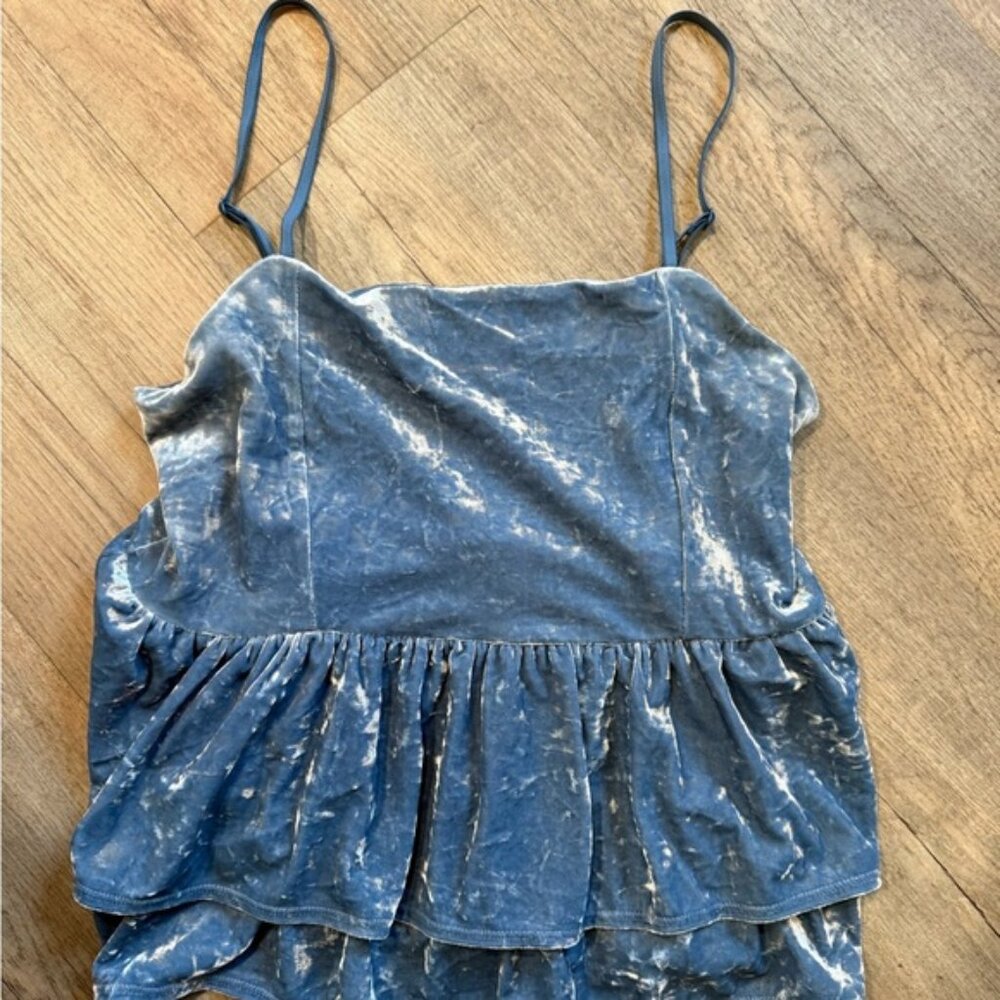 Blue Velvet American Eagle Top
